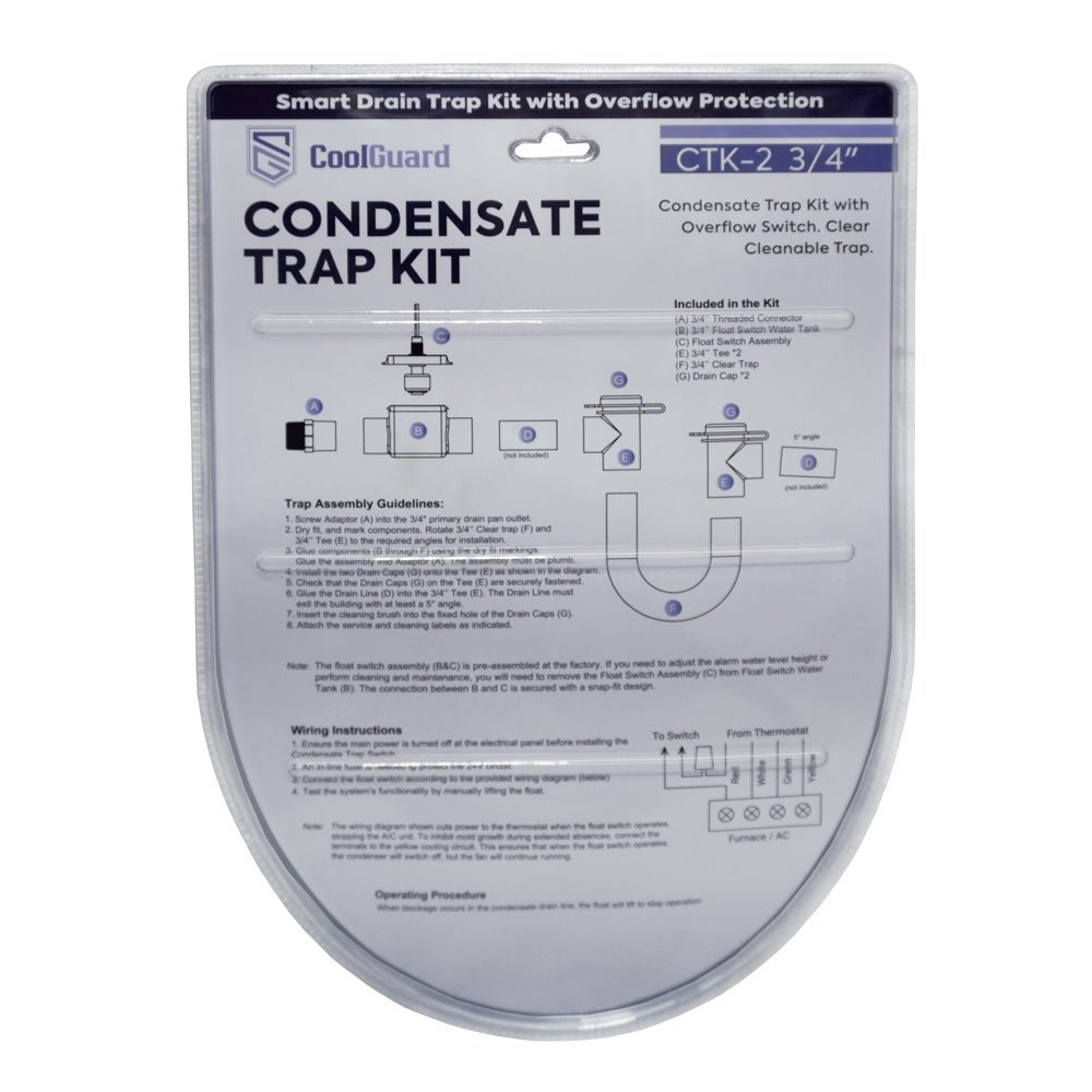 CoolGuard Condensate Trap Kit with Overflow Switch