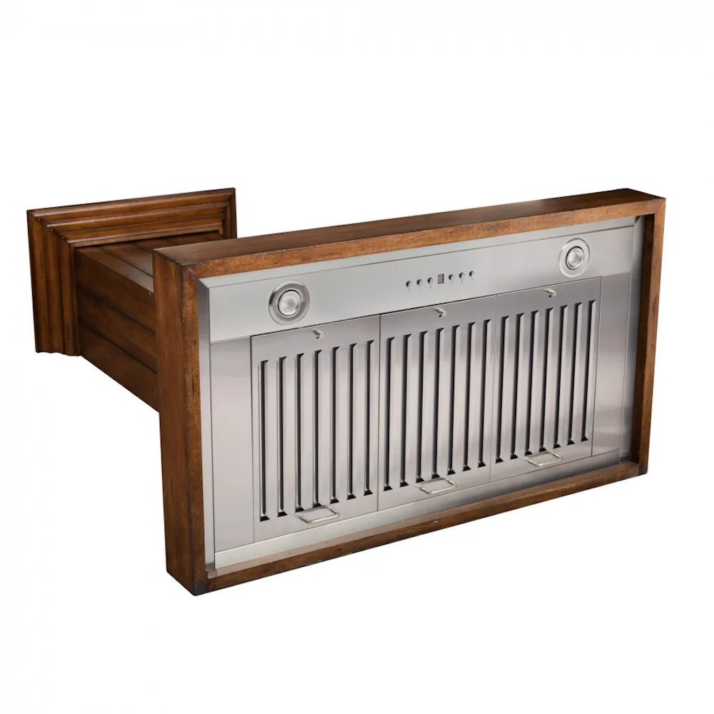 ZLINE 30" Wooden Convertible Vent Wall Mount Range Hood in Rustic Light Finish - Includes Motor (KPLL - 30)