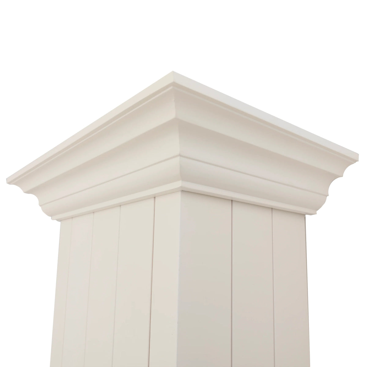 ZLINE 36" Ducted Vent Wooden Convertible Vent Wall Mount Range Hood in Cottage White (KPTT - 36)