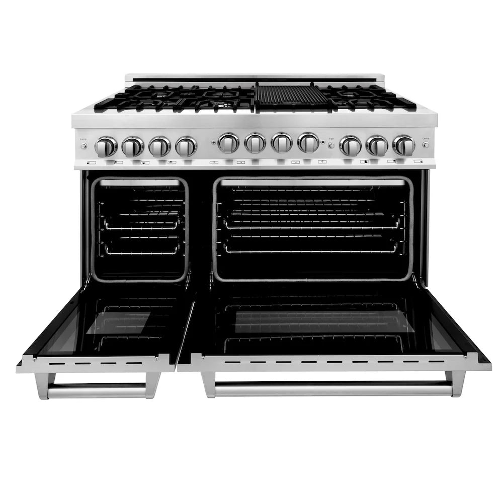 ZLINE 48 in. 6.0 cu. ft. Range with Natural Gas Stove and Natural Gas Oven in Stainless Steel (RG48)