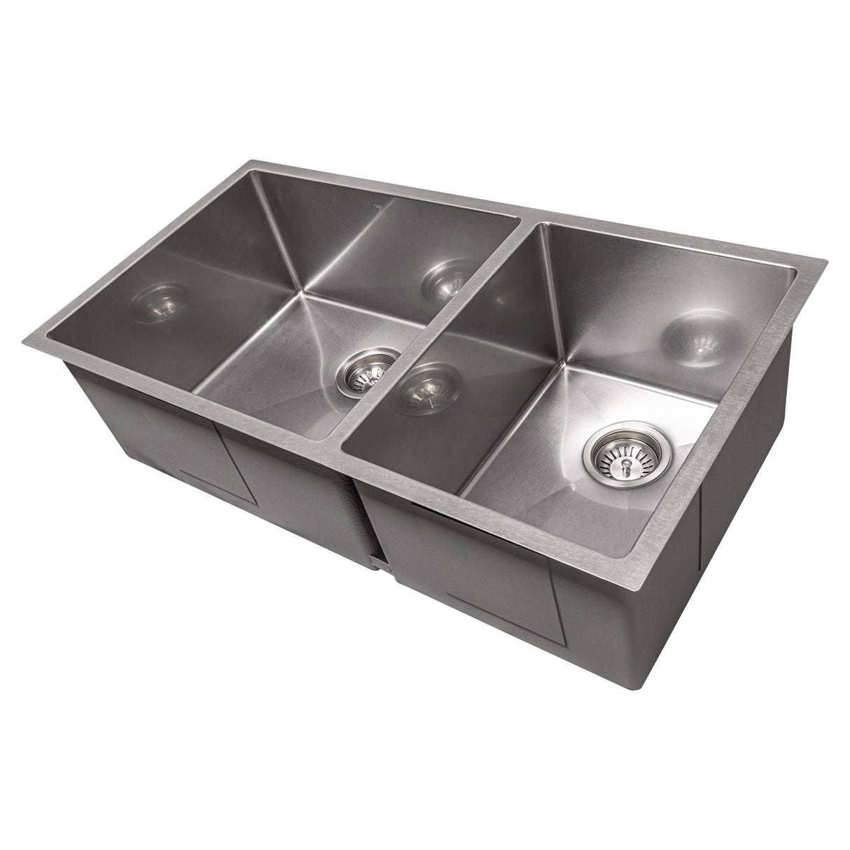 ZLINE 36" Chamonix Undermount Double Bowl Kitchen Sink with Bottom Grid (SR60D-36)