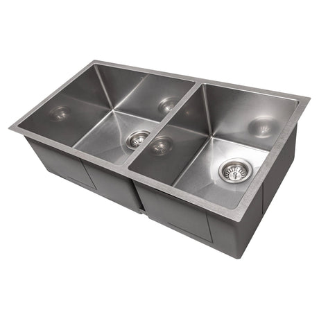 ZLINE 36" Chamonix Undermount Double Bowl Kitchen Sink with Bottom Grid (SR60D-36)