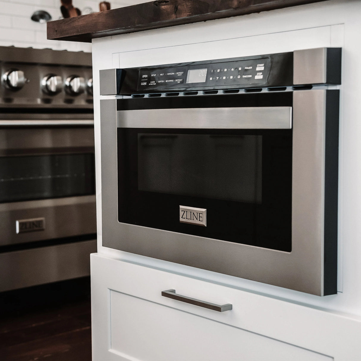 ZLINE 24" 1.2 cu. ft. Built-in Microwave Drawer in Stainless Steel (MWD-1)