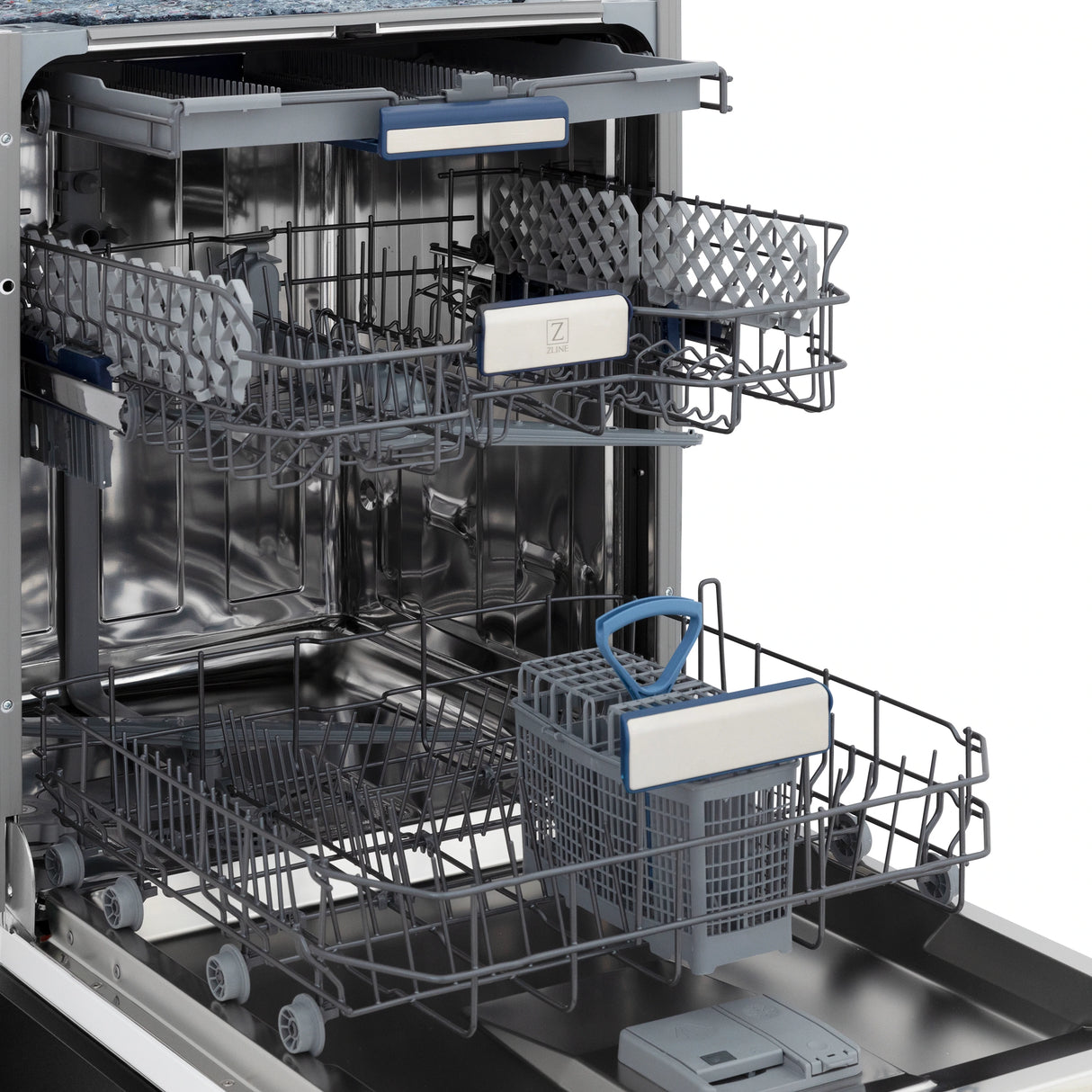 ZLINE 24" Tallac Series 3rd Rack Tall Tub Dishwasher in Custom Panel Ready with Stainless Steel Tub, 51dBa (DWV-24)