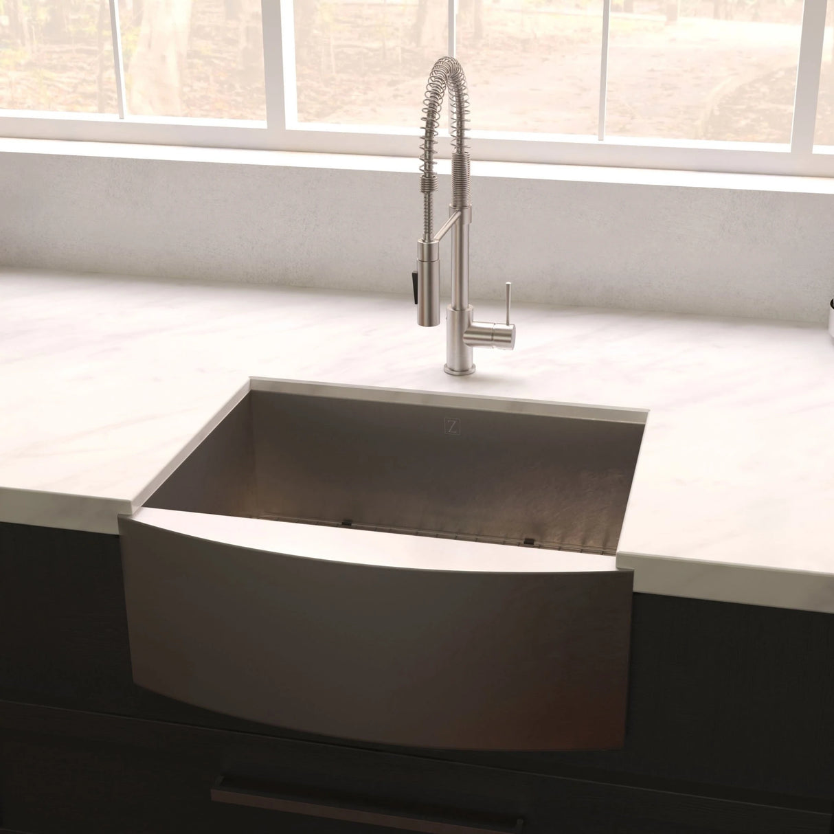 ZLINE 33" Vail Farmhouse Apron Mount Single Bowl Kitchen Sink with Bottom Grid (SAS)