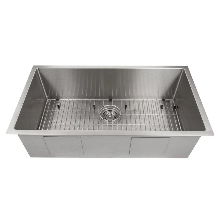 ZLINE 36" Meribel Undermount Single Bowl Kitchen Sink with Bottom Grid (SRS-36)