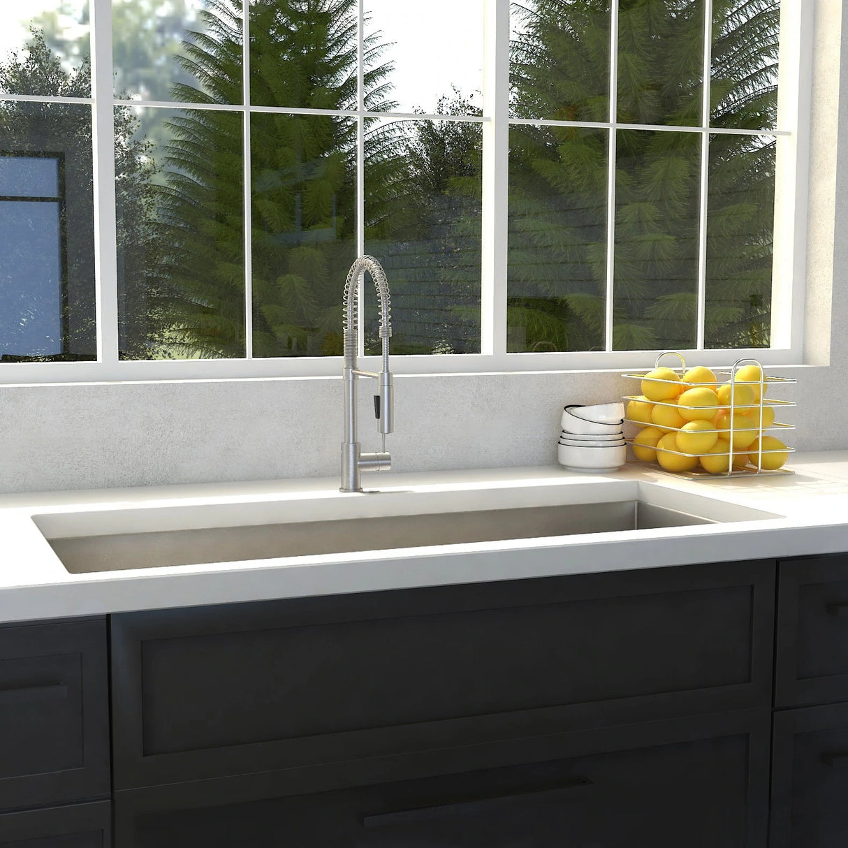 ZLINE 36" Meribel Undermount Single Bowl Kitchen Sink with Bottom Grid (SRS-36)