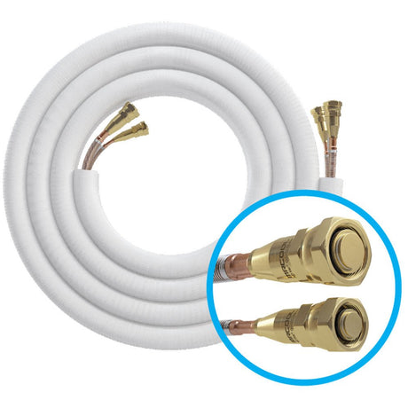 16ft Quick-Connect 1/4" x 1/2" Lineset for DIY 9K, 12K & 18K Indoor