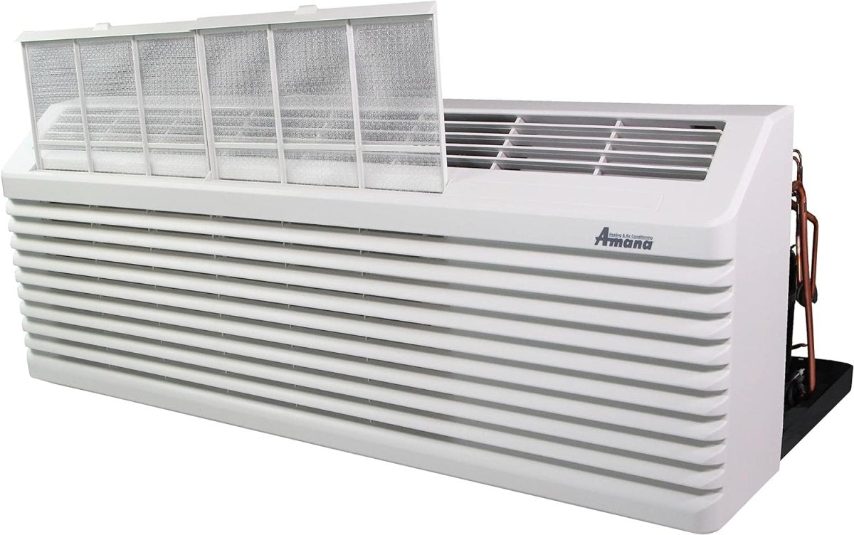 Amana 12k BTU PTAC Heat Pump with install accessories (PTH123K35AXXX, replaces the PTH123G35AXXX)