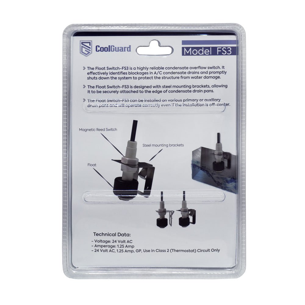 CoolGuard FS3 Drain Pan Float Switch