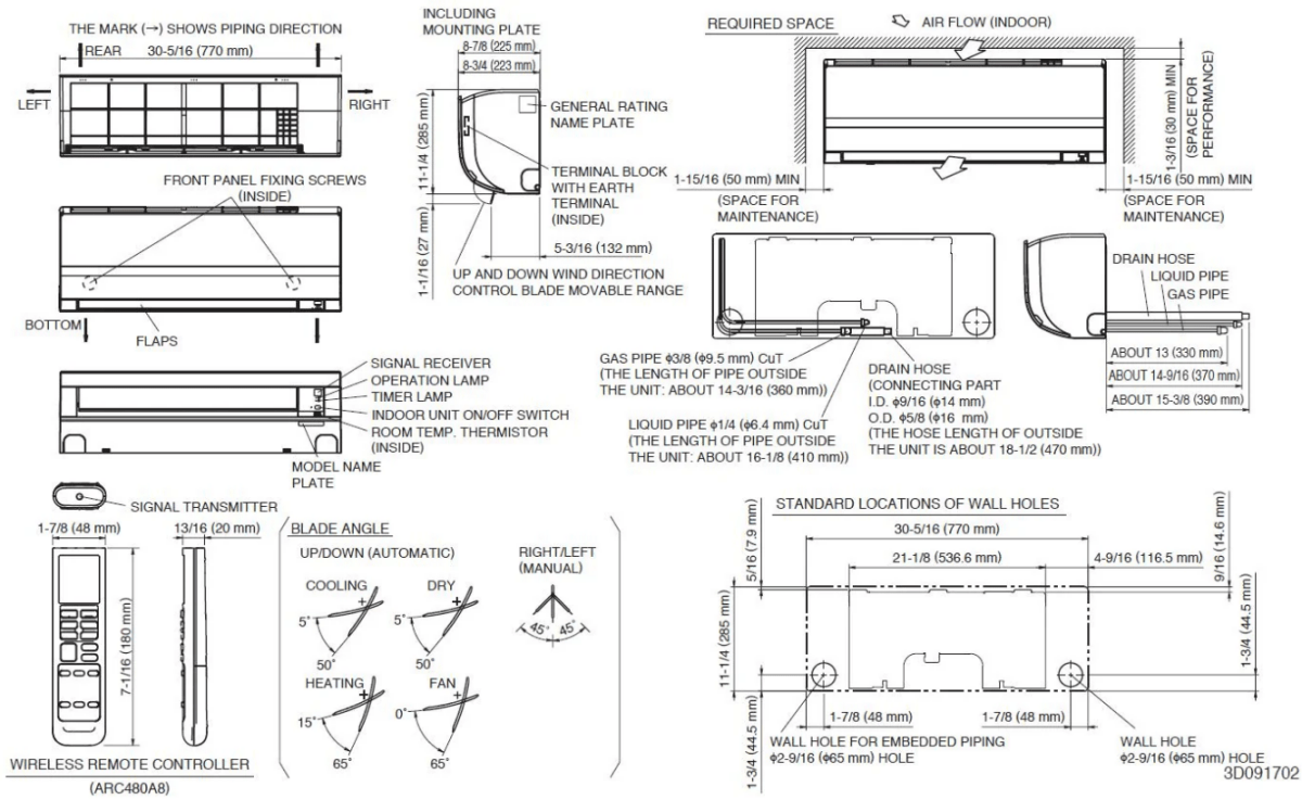 Daikin FTX12WVJU9 12,000 BTU Wall - Mounted Ductless Mini - Split Indoor Unit – High - Efficiency Comfort