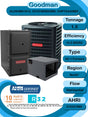 Goodman 1.5 TON 14.5 SEER2 Horizontal R - 32 AC System with 96% AFUE 60k BTU two stage Low NOx furnace (GLXS3BN1810 condenser with GCVC960603BN furnace and CHPTA2426B3 coil)