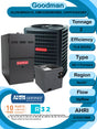 Goodman 2 TON 13.8 SEER2 Upflow R - 32 AC System with 80% AFUE 80k BTU two stage furnace (GLXS3BN2410 condenser with GMVC800803BN furnace and CAPFA3022B3 coil)