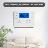 Programmable Thermostat for Heat Pump, 2 Heat/1 Cool or 1 Heat/1 Cool, 7 - Day & 5 - 1 - 1 Scheduling, Easy DIY Install, Blue Backlit Display