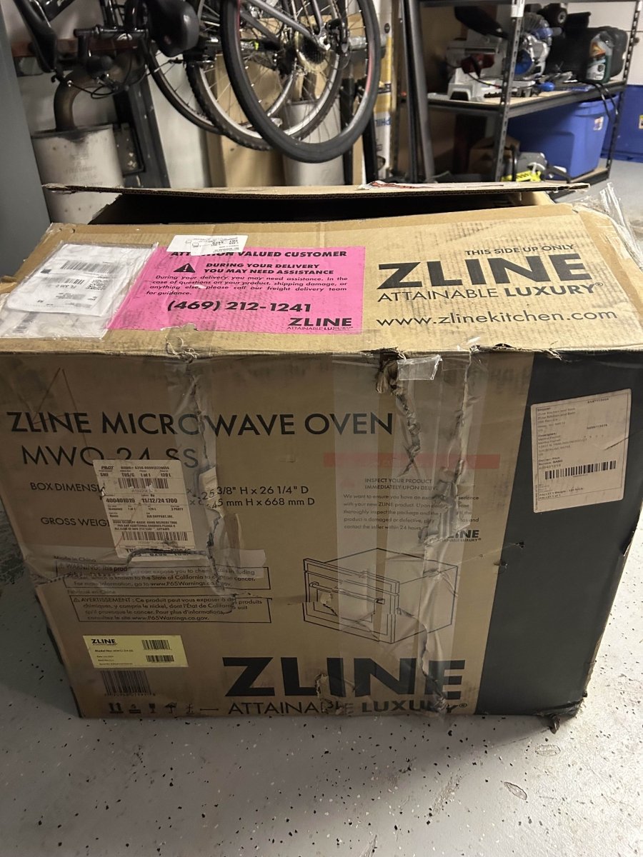 ZLINE 24 in. 1.6 cu ft. Built - in Convection Microwave Oven in Satin Stainless Steel with Speed and Sensor Cooking (MWO - 24 - SS) (Open Box)