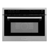 ZLINE 24 in. 1.6 cu ft. Built - in Convection Microwave Oven in Satin Stainless Steel with Speed and Sensor Cooking (MWO - 24 - SS) (Open Box)