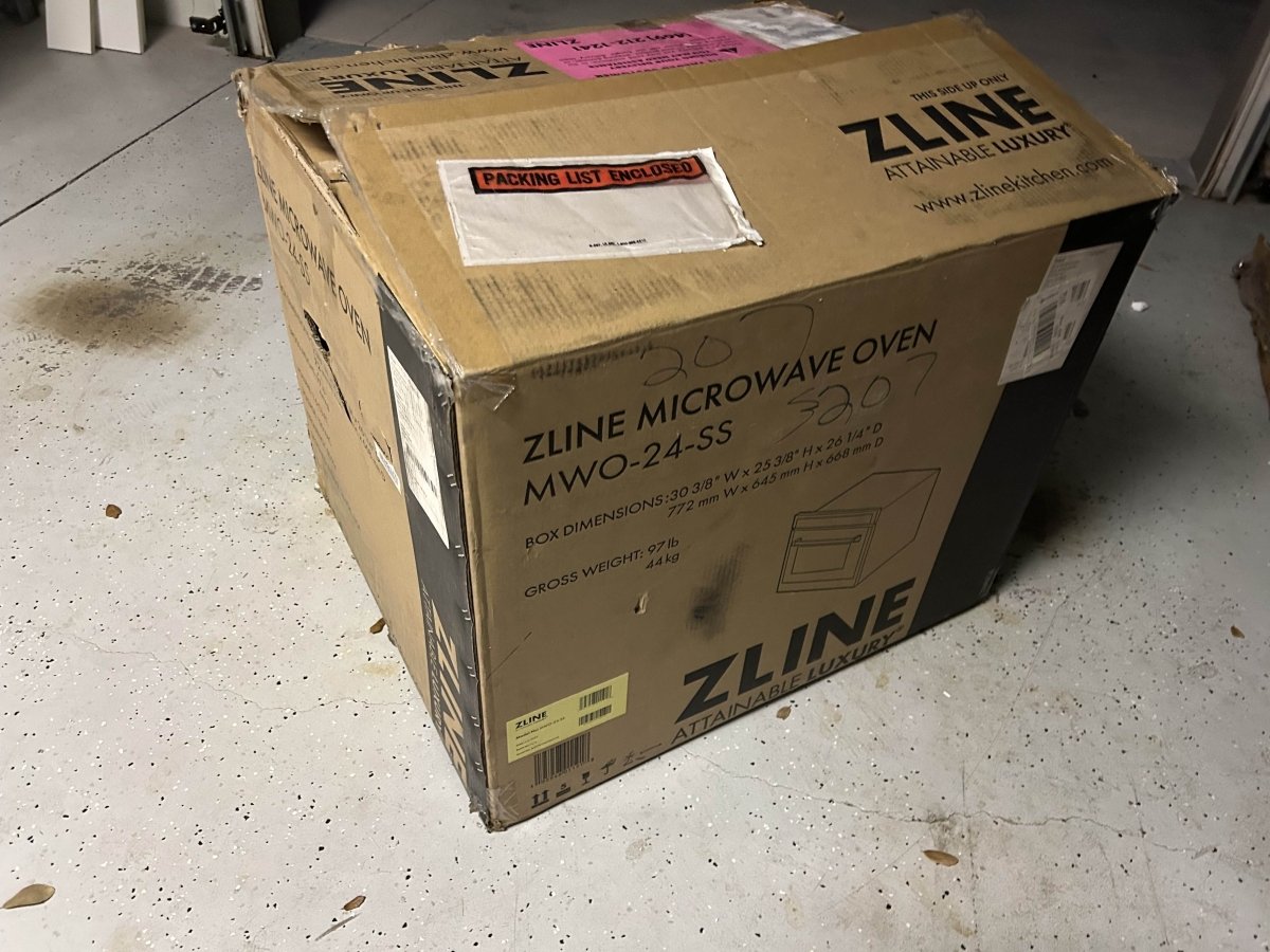 ZLINE 24 in. 1.6 cu ft. Built - in Convection Microwave Oven in Satin Stainless Steel with Speed and Sensor Cooking (MWO - 24 - SS) (Open Box)