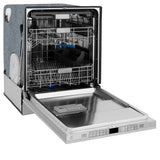 ZLINE 24 in. Monument Series 3rd Rack Top Touch Control Dishwasher with Satin Stainless Steel Panel and Stainless Steel Tub, 45dBa (DWMT - SN - 24)
