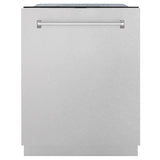 ZLINE 24 in. Monument Series 3rd Rack Top Touch Control Dishwasher with Satin Stainless Steel Panel and Stainless Steel Tub, 45dBa (DWMT - SN - 24)