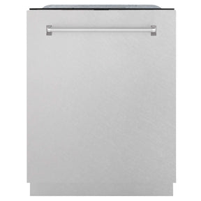 ZLINE 24 in. Monument Series 3rd Rack Top Touch Control Dishwasher with Satin Stainless Steel Panel and Stainless Steel Tub, 45dBa (DWMT - SN - 24)