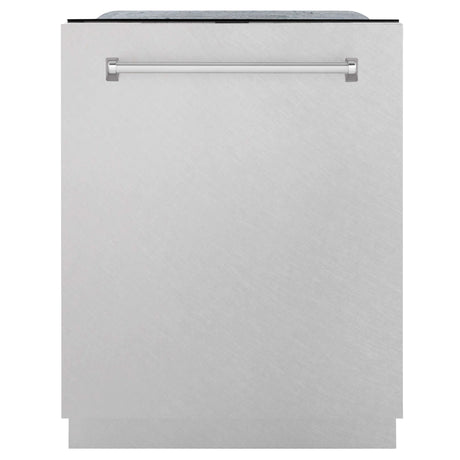 ZLINE 24 in. Monument Series 3rd Rack Top Touch Control Dishwasher with Satin Stainless Steel Panel and Stainless Steel Tub, 45dBa (DWMT - SN - 24)