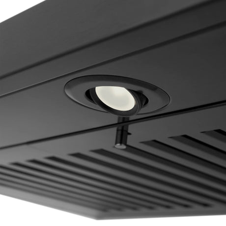 ZLINE 30" Convertible Vent Wall Mount Range Hood in Black Stainless Steel with Crown Molding (BSKBNCRN - 30)