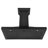 ZLINE 30" Convertible Vent Wall Mount Range Hood in Black Stainless Steel with Crown Molding (BSKBNCRN - 30)