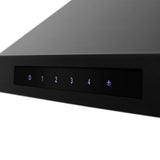 ZLINE 30" Convertible Vent Wall Mount Range Hood in Black Stainless Steel with Crown Molding (BSKBNCRN - 30)