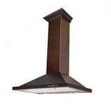 ZLINE 30" Designer Series Hand - Hammered Convertible Vent Wall Mount Range Hood (8KBH - 30)