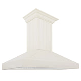 ZLINE 30" Ducted Vent Wooden Convertible Vent Wall Mount Range Hood in Cottage White (KPTT - 30)