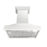 ZLINE 30 in. Wooden Wall Mount Range Hood in Smooth Bright White Finish (KBWW - 30)