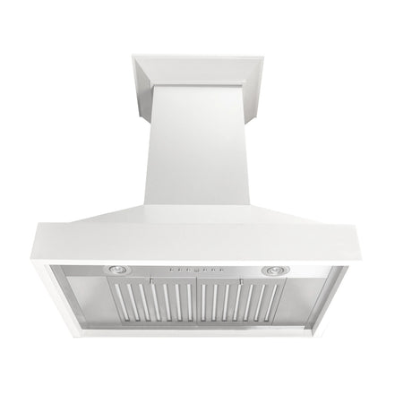 ZLINE 30 in. Wooden Wall Mount Range Hood in Smooth Bright White Finish (KBWW - 30)