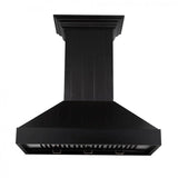 ZLINE 30" Wooden Convertible Vent Wall Mount Range Hood in Black - Includes Motor (KPCC - 30)
