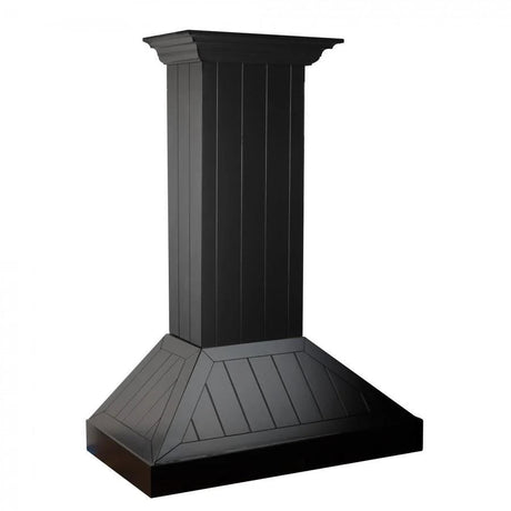 ZLINE 30" Wooden Convertible Vent Wall Mount Range Hood in Black - Includes Motor (KPCC - 30)