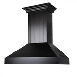 ZLINE 30" Wooden Convertible Vent Wall Mount Range Hood in Black - Includes Motor (KPCC - 30)