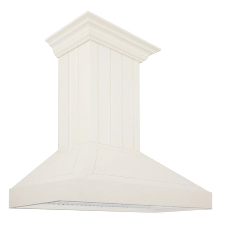 ZLINE 36" Ducted Vent Wooden Convertible Vent Wall Mount Range Hood in Cottage White (KPTT - 36)
