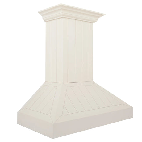 ZLINE 36" Ducted Vent Wooden Convertible Vent Wall Mount Range Hood in Cottage White (KPTT - 36)