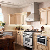 ZLINE 36" Ducted Wooden Wall Mount Range Hood in Cottage White (321TT - 36)