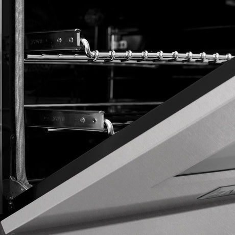 ZLINE 36 in. 4.6 cu. ft. Legacy Dual Fuel Range with 6 Burner Gas Cooktop and Electric Convection Oven in Satin Stainless Steel (RAS - SN - 36)