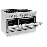 ZLINE 48 in. 6.0 cu. ft. Range with Natural Gas Stove and Natural Gas Oven in Stainless Steel (RG48)