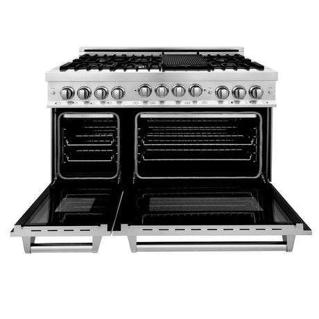 ZLINE 48 in. 6.0 cu. ft. Range with Natural Gas Stove and Natural Gas Oven in Stainless Steel (RG48)