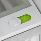 ZLINE Autograph Edition 36 in. 22.5 cu. ft. Counter - Depth French Door Refrigerator with Ice Maker in Fingerprint - Resistant Black Stainless Steel and Champagne Bronze Traditional Handles (RFMZ - 36 - BS - CB)