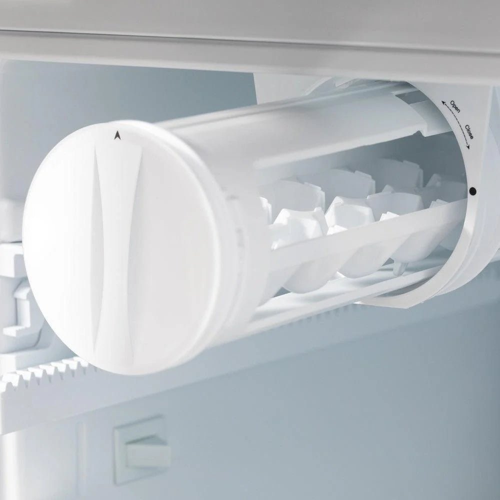 ZLINE Autograph Edition 36 in. 22.5 cu. ft. Counter - Depth French Door Refrigerator with Ice Maker in Fingerprint - Resistant Black Stainless Steel and Champagne Bronze Traditional Handles (RFMZ - 36 - BS - CB)