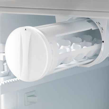 ZLINE Autograph Edition 36 in. 22.5 cu. ft. Counter - Depth French Door Refrigerator with Ice Maker in Fingerprint - Resistant Stainless Steel with Polished Gold Traditional Handles (RFMZ - 36 - G)