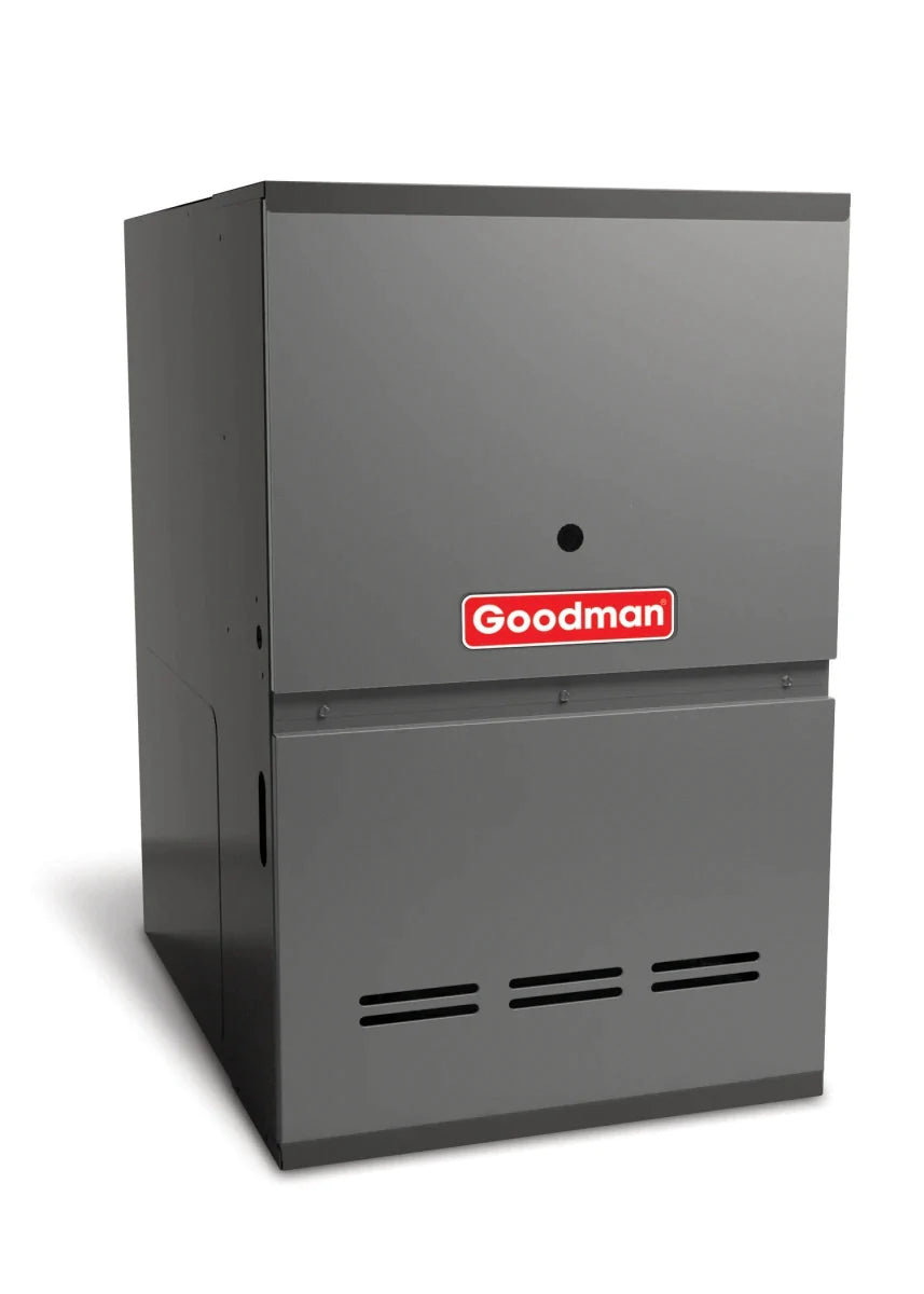 Goodman 3 TON 15 SEER2 Downflow AC system with 80% AFUE 80k BTU 2 stage Low NOx Furnace (GSXM403610, CAPTA3626C4, GCVC800805CX)