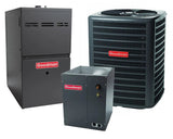 Goodman 13 SEER 1.5 TON complete split UPFLOW AC system with NEW 9 SPEED furnace