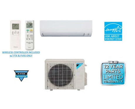 Daikin Aurora Series 9k BTU 20 SEER Heat Pump with Wall-Mount indoor unit