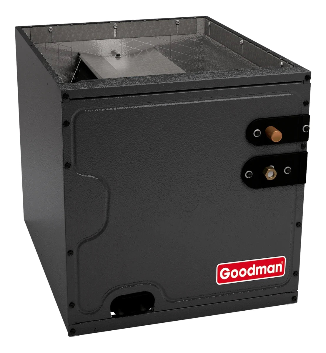 Goodman 3 TON 15 SEER2 Upflow AC system with 80% AFUE 80k BTU 2 stage Low NOx Furnace (GSXM403610, CAPTA4230C4, GMVC800805CX)