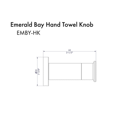 ZLINE Emerald Bay Towel Hook with color options (EMBY-HK)