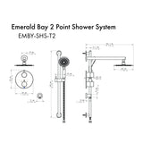 ZLINE Emerald Bay Thermostatic Shower System (EMBY-SHS-T2)